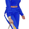 2024 Women's Fashion Color Collision Casual Suit, Splicing Sports Two-piece Set