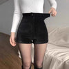 Corduroy shorts for women 2023 autumn and winter New High waist slimming straight tights fashionable Korean style small boot pants