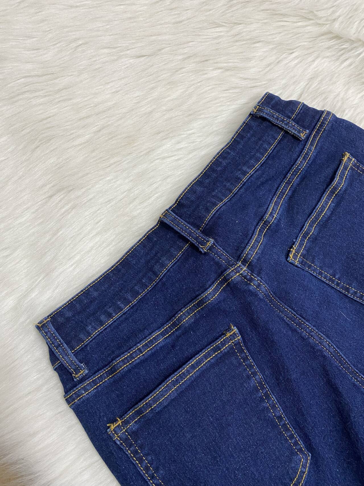 Jeans Ankle Length Women Pencil Denim Hole Pants Ripped Pockets High Waist Jean Skinny Streetwear Button Washed Distressed