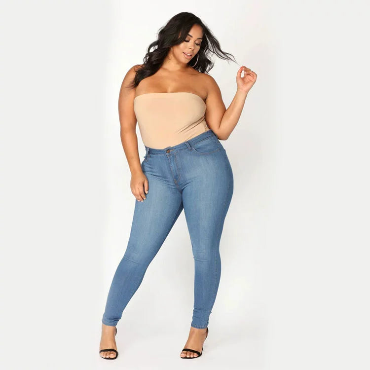 Jeans Große Größen Stretch-Denim Skinny-Hose