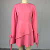 CM.YAYA Women Tie Up Bow Long Sleeve O-neck Mini Dress 2025 Birthday Holiday Sexy Club Party Evening High Street A-Line Dresses