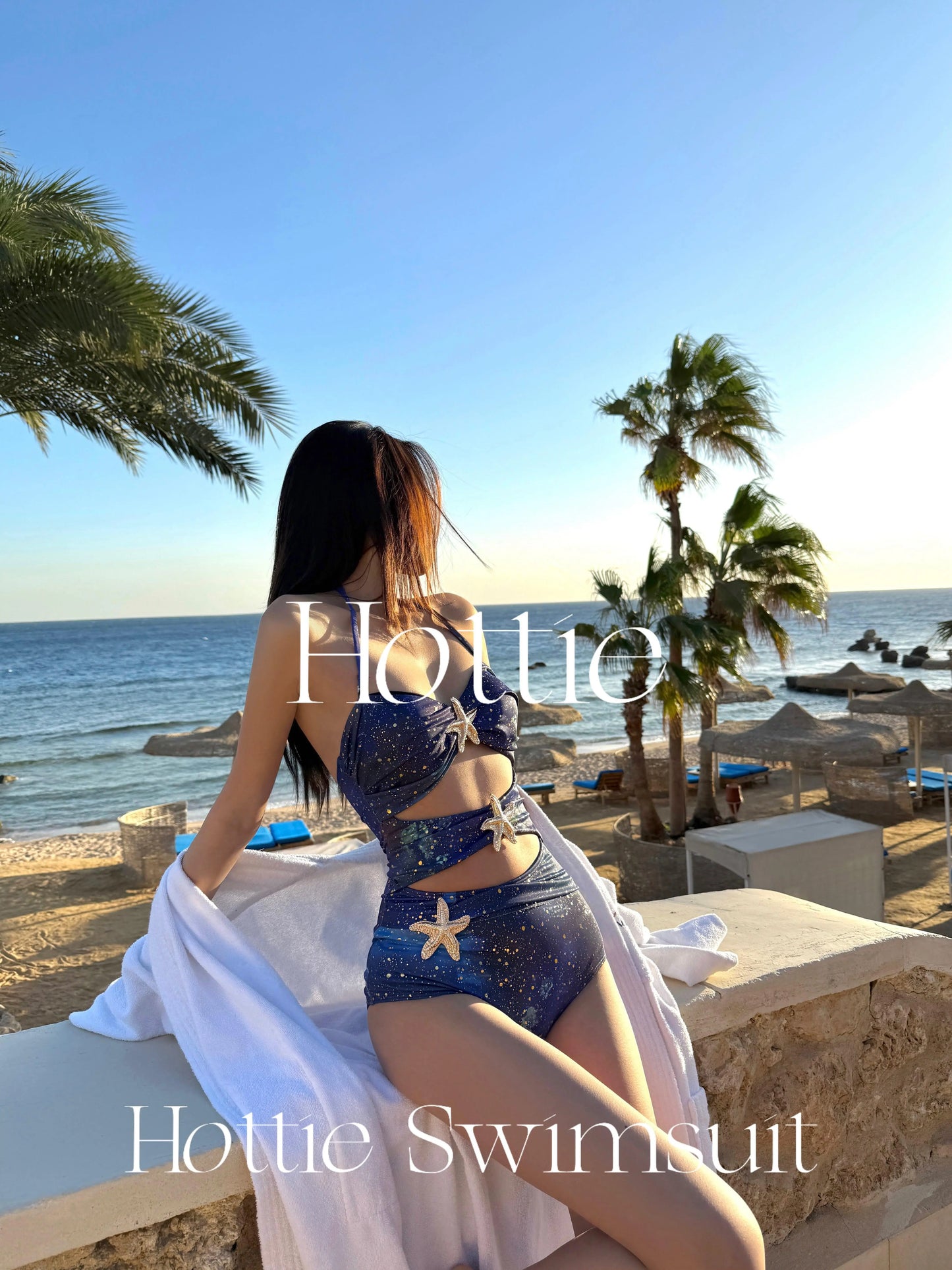 [Neptun] Hochwertiger hohler sexy Einteiler Zweiteiler Urlaub Bikini Strand Thermalbad Badeanzug