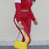 2024 Women's Fashion Color Collision Casual Suit, Splicing Sports Two-piece Set