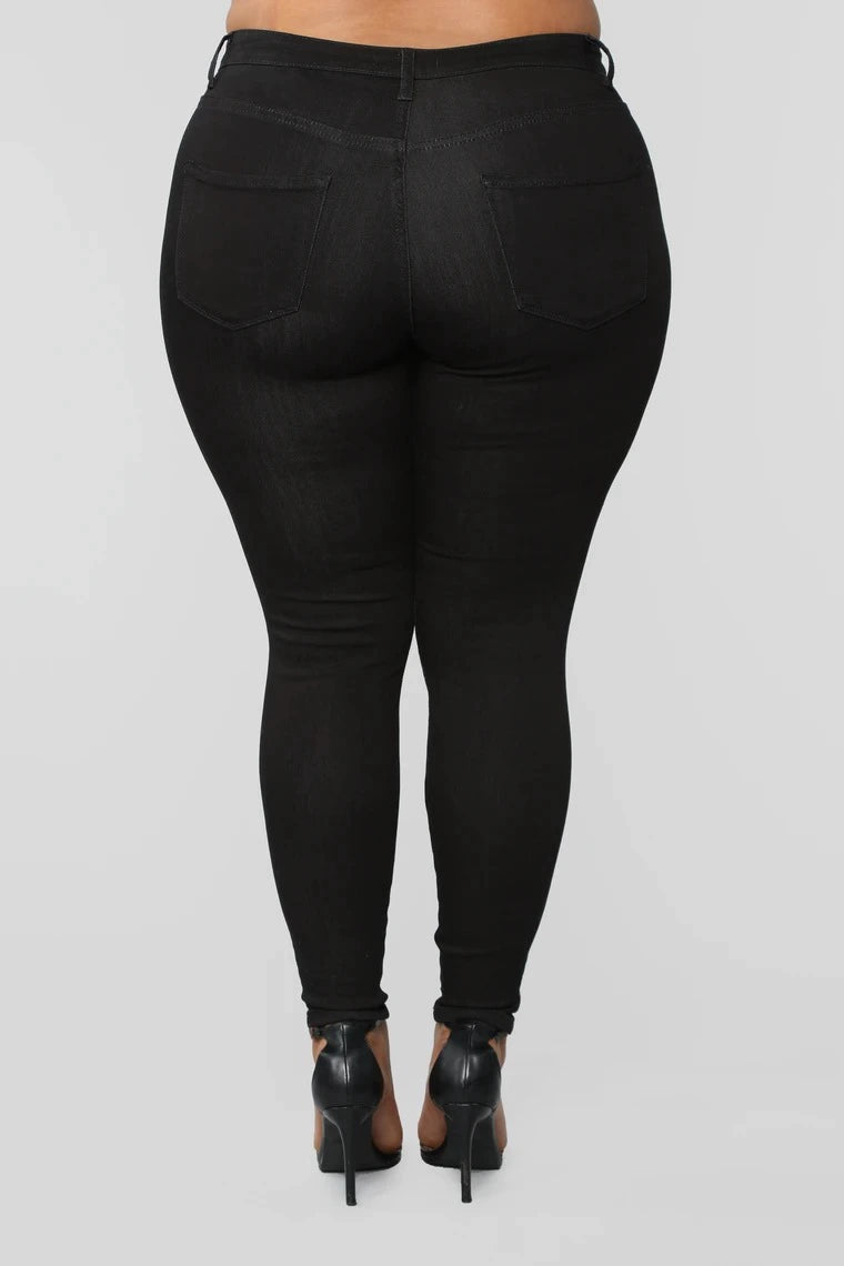 Jeans Große Größen Stretch-Denim Skinny-Hose