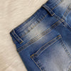 Jeans Ankle Length Women Pencil Denim Hole Pants Ripped Pockets High Waist Jean Skinny Streetwear Button Washed Distressed