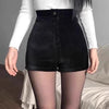 Corduroy shorts for women 2023 autumn and winter New High waist slimming straight tights fashionable Korean style small boot pants