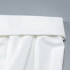 BKQU Elegantes schulterfreies Langarm-Minikleid für Damen, sexy trägerloses, rückenfreies, schmales A-Linien-Kurzleid, elegantes Party-Vestido