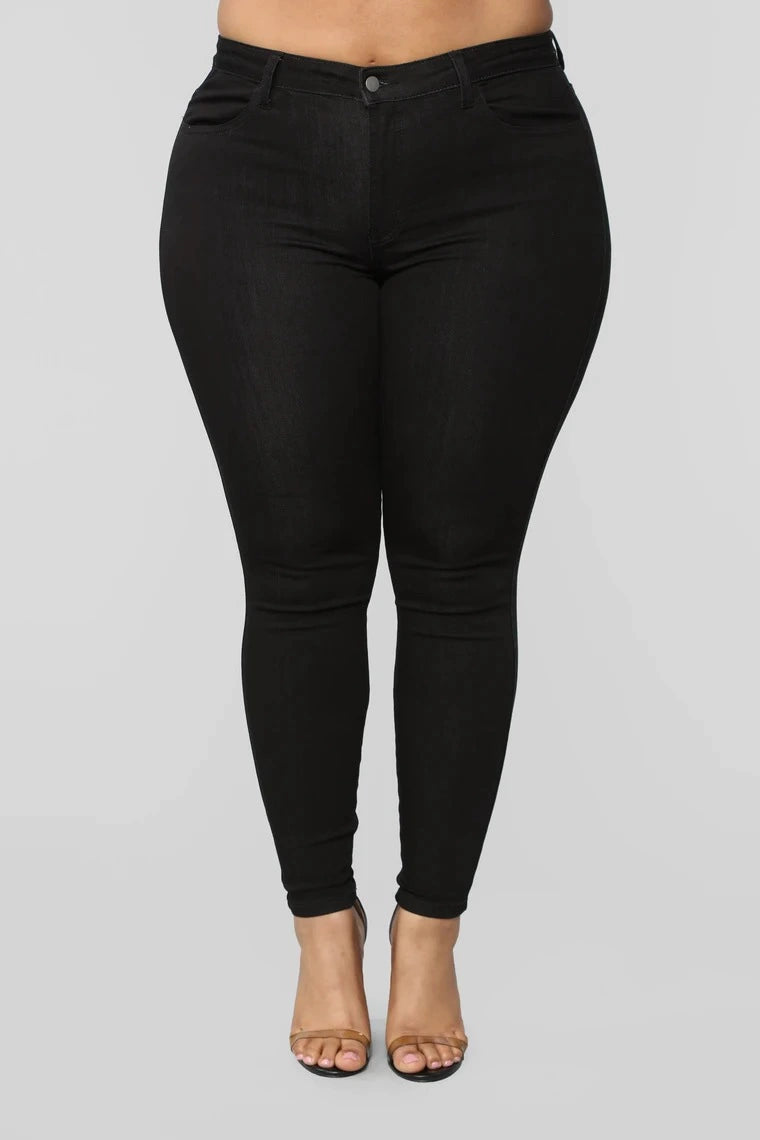 Jeans Große Größen Stretch-Denim Skinny-Hose