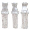 CM.YAYA INS Women Strapless Mesh Stain High Waist 3D Flower Sleeveless Dress 2024 Birthday Maxi Long Party Evening Split Dresses