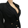 CM.YAYA Elegant Women  Blazer  Women 2022 Autumn Winter Streetwear Robe Femme Blazer Style Bodycon Midi Dress Female Clothing
