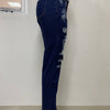 Jeans Ankle Length Women Pencil Denim Hole Pants Ripped Pockets High Waist Jean Skinny Streetwear Button Washed Distressed