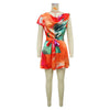 CM.YAYA Damen Batik-Print Strand Ärmellos V-Ausschnitt Schärpen Sexy Party Club Playsuits Jumpsuit 2025 Sommer Einteiler Rompers
