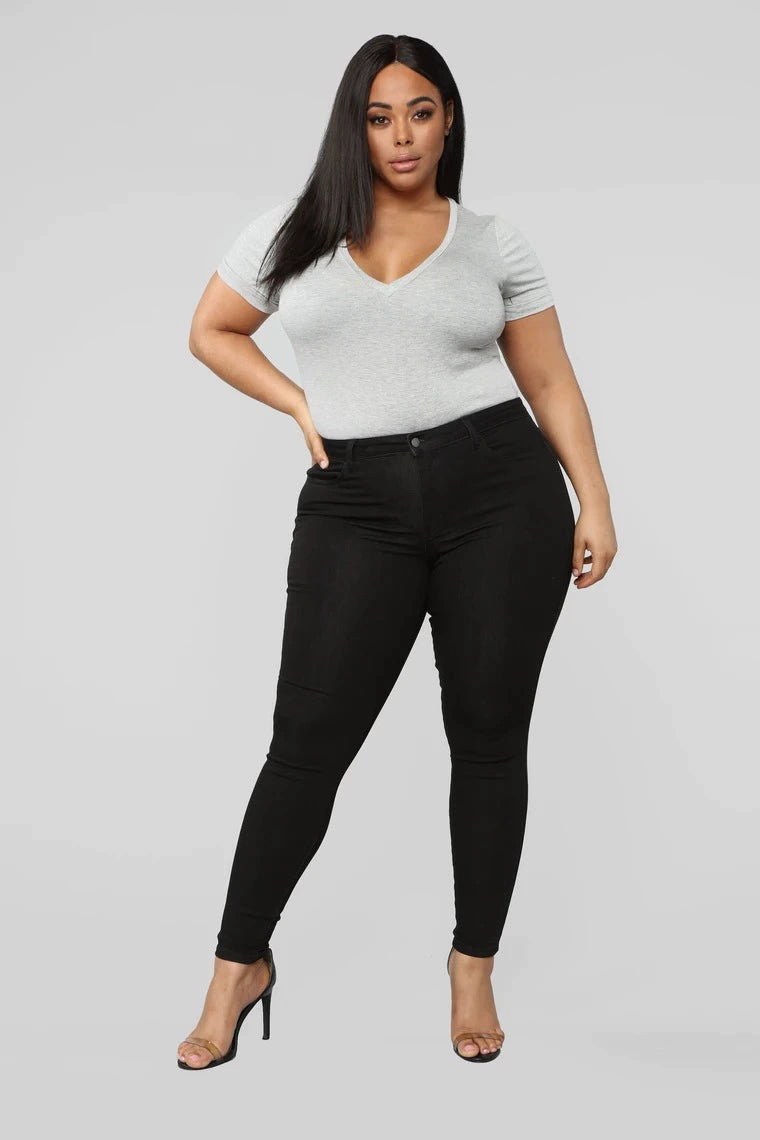 Jeans Große Größen Stretch-Denim Skinny-Hose