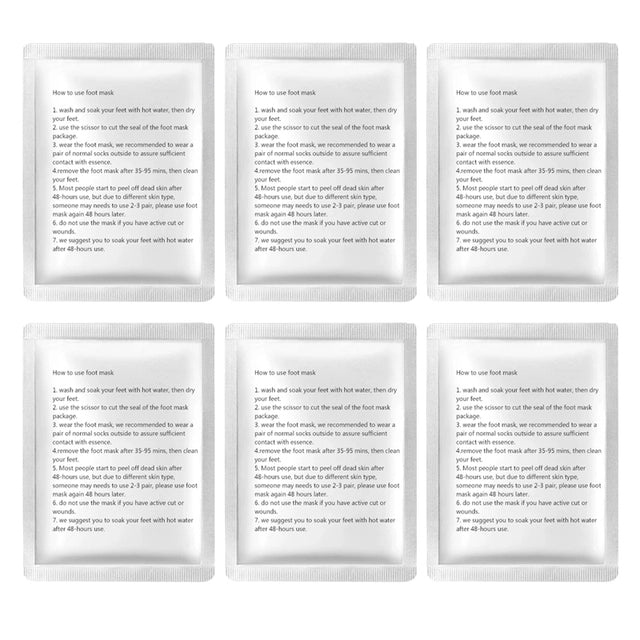 6packs Exfoliating Foot Mask Scrub Foot Care Feet Patches So