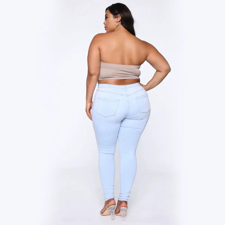 Jeans Große Größen Stretch-Denim Skinny-Hose