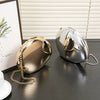 2024 New Arrival Golden Acrylic Shiny Metallic Goose Egg Box Glossy Shell Banquet Glossy Dumpling Hand Holding