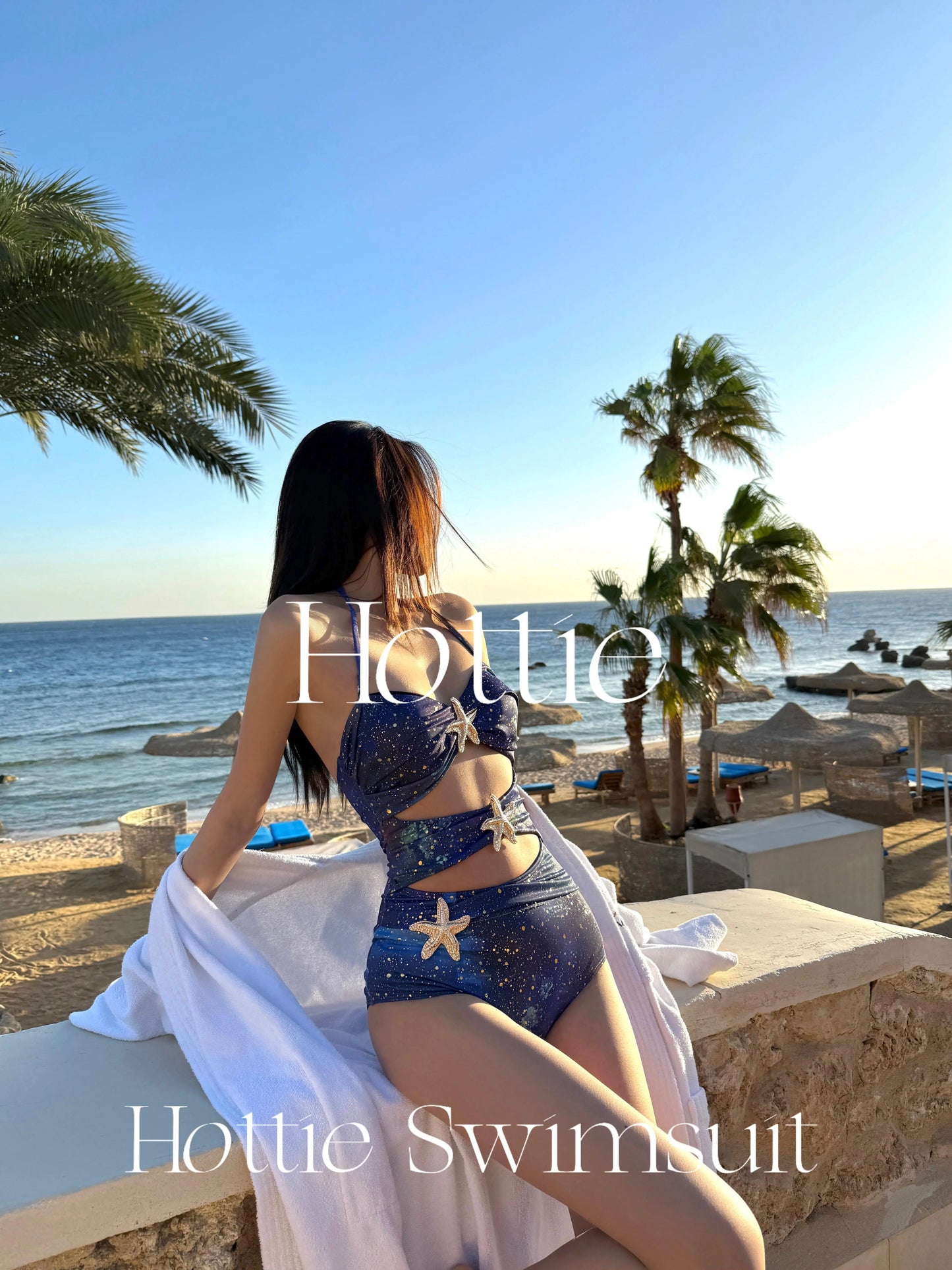 [Neptun] Hochwertiger hohler sexy Einteiler Zweiteiler Urlaub Bikini Strand Thermalbad Badeanzug