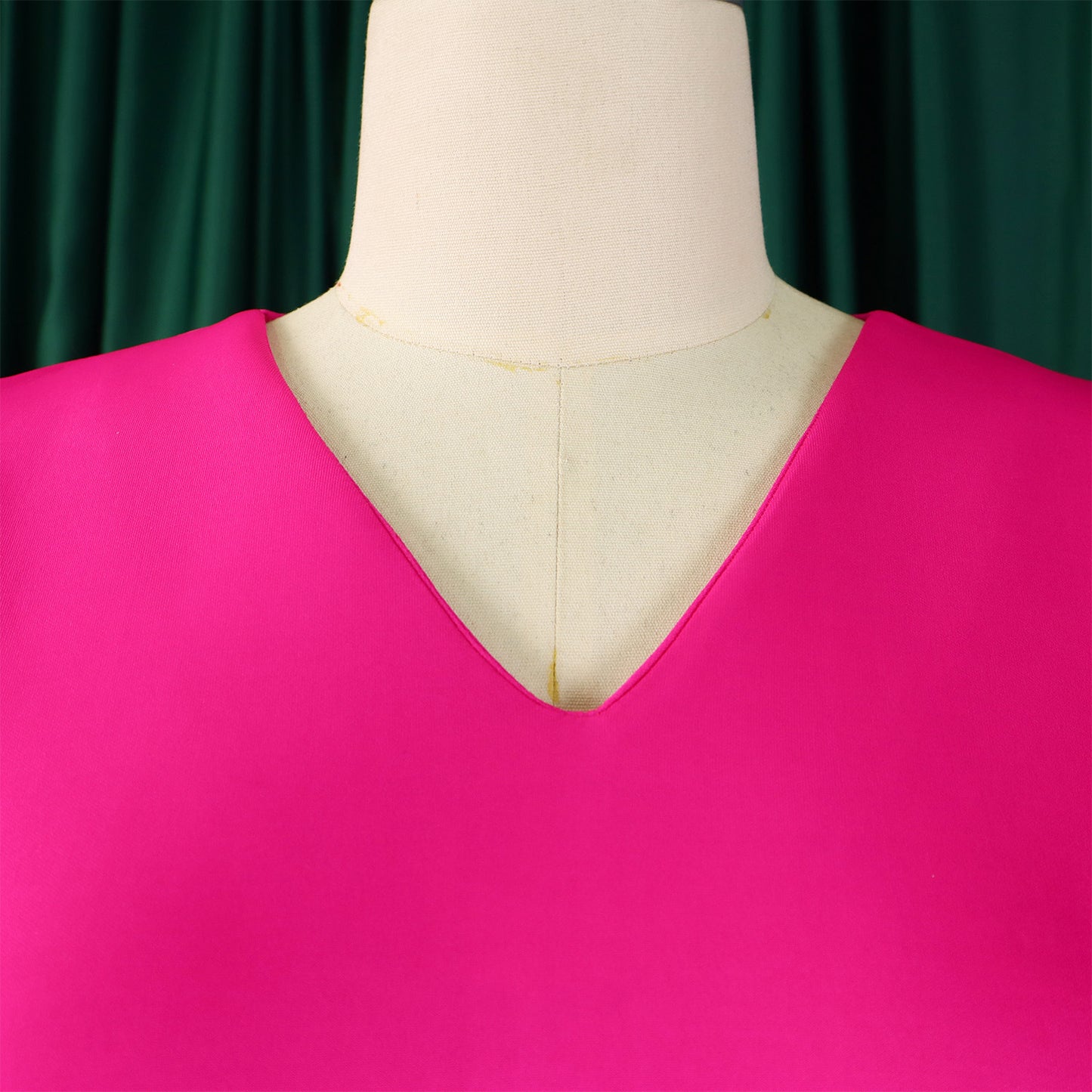 CM.YAYA Damen Kurzarm V-Ausschnitt Gürtel Hohe Taille Midikleid 2025 Sommer Afrika OL Business Abend Sexy Partykleider Vestidos
