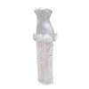 CM.YAYA INS Women Strapless Mesh Stain High Waist 3D Flower Sleeveless Dress 2024 Birthday Maxi Long Party Evening Split Dresses