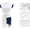 CM.YAYA Fashion Denim Patchwork Women's Set Sleeveless T-shirt and Shorts 2025 Active Street Two 2 Piece Sets Outfits Tracksuit
