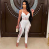 European and American Women's Clothing See-through Sexy Suspender Mesh Jumpsuit