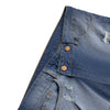 Jeans Ankle Length Women Pencil Denim Hole Pants Ripped Pockets High Waist Jean Skinny Streetwear Button Washed Distressed