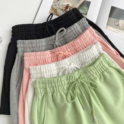 Fat mm large size shorts female summer New loose harbor wind leisure sports a word home wide leg hot pants foreign trade ins