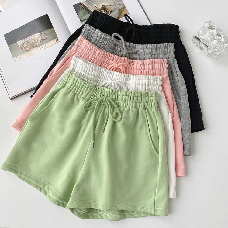 Fat mm large size shorts female summer New loose harbor wind leisure sports a word home wide leg hot pants foreign trade ins