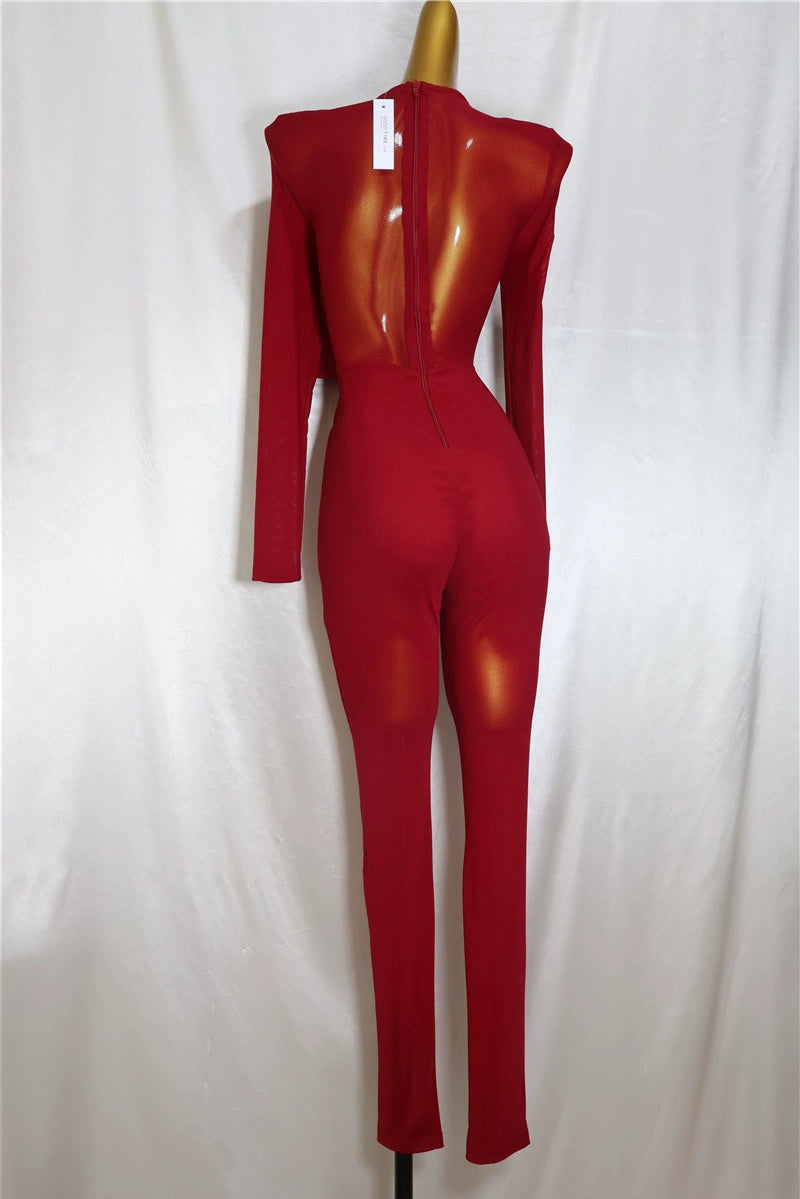 Women's Fashion Elegant Slim Fit Bodysuit Chest Wrap