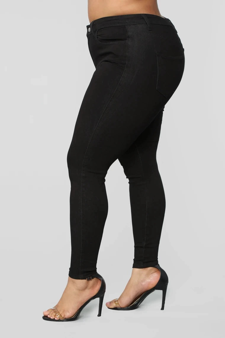 Jeans Große Größen Stretch-Denim Skinny-Hose