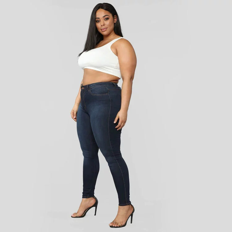 Jeans Große Größen Stretch-Denim Skinny-Hose