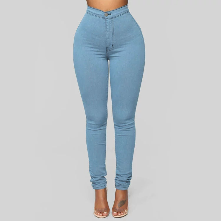S-3XL Ladies Stretch New Small Leg Pants plus Size Stretch Women's Ankle-Tied Pants