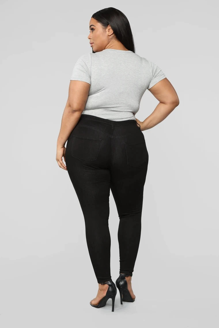 Jeans Große Größen Stretch-Denim Skinny-Hose