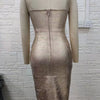 Europe and America Cross Border Model Sexy Low-Cut Buttock Cinched Sleeveless Bronzing Bandage One-Piece Dress Fashion Hot Party Packaging