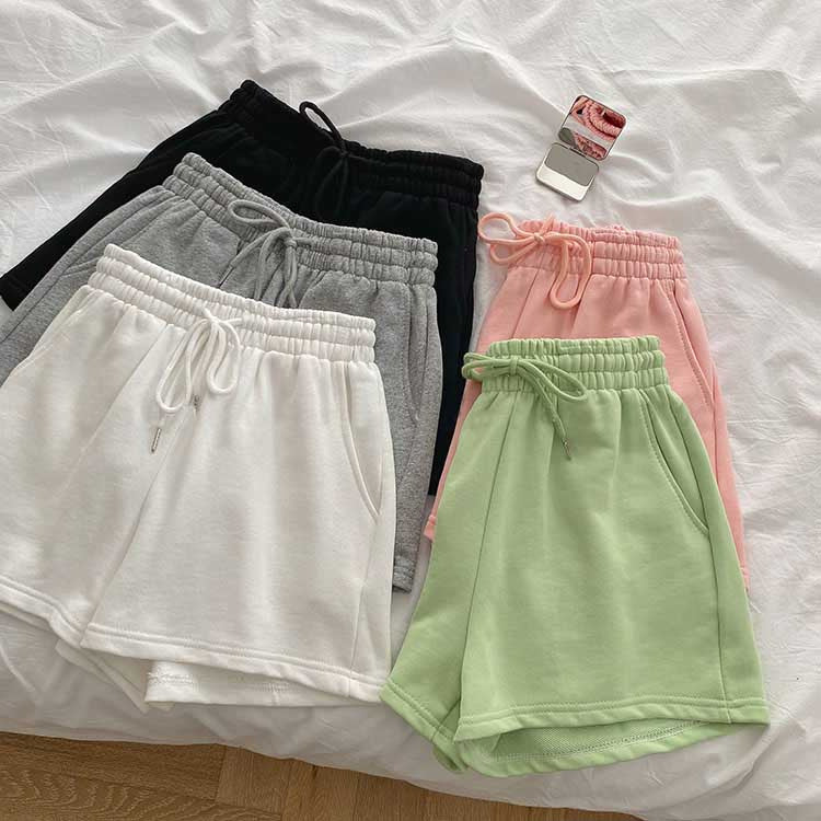 Fat mm large size shorts female summer New loose harbor wind leisure sports a word home wide leg hot pants foreign trade ins