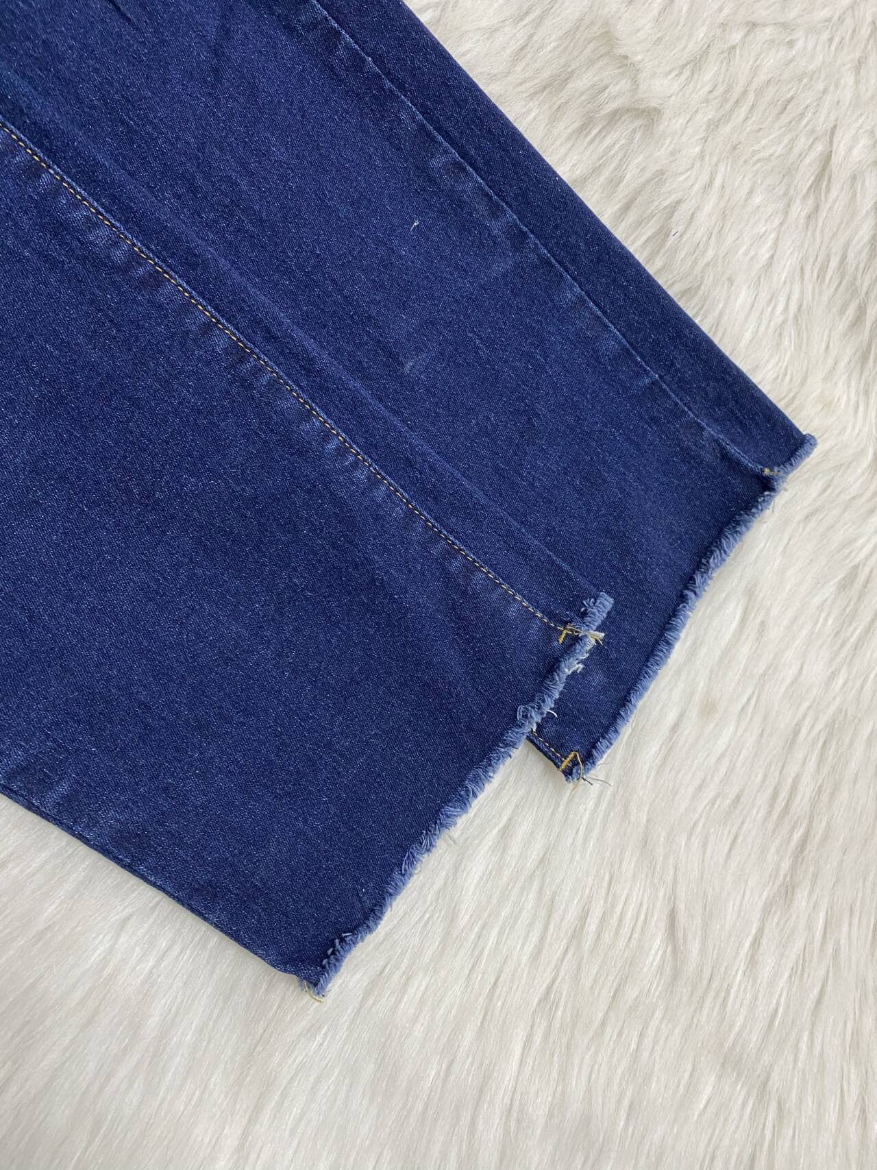 Jeans Ankle Length Women Pencil Denim Hole Pants Ripped Pockets High Waist Jean Skinny Streetwear Button Washed Distressed