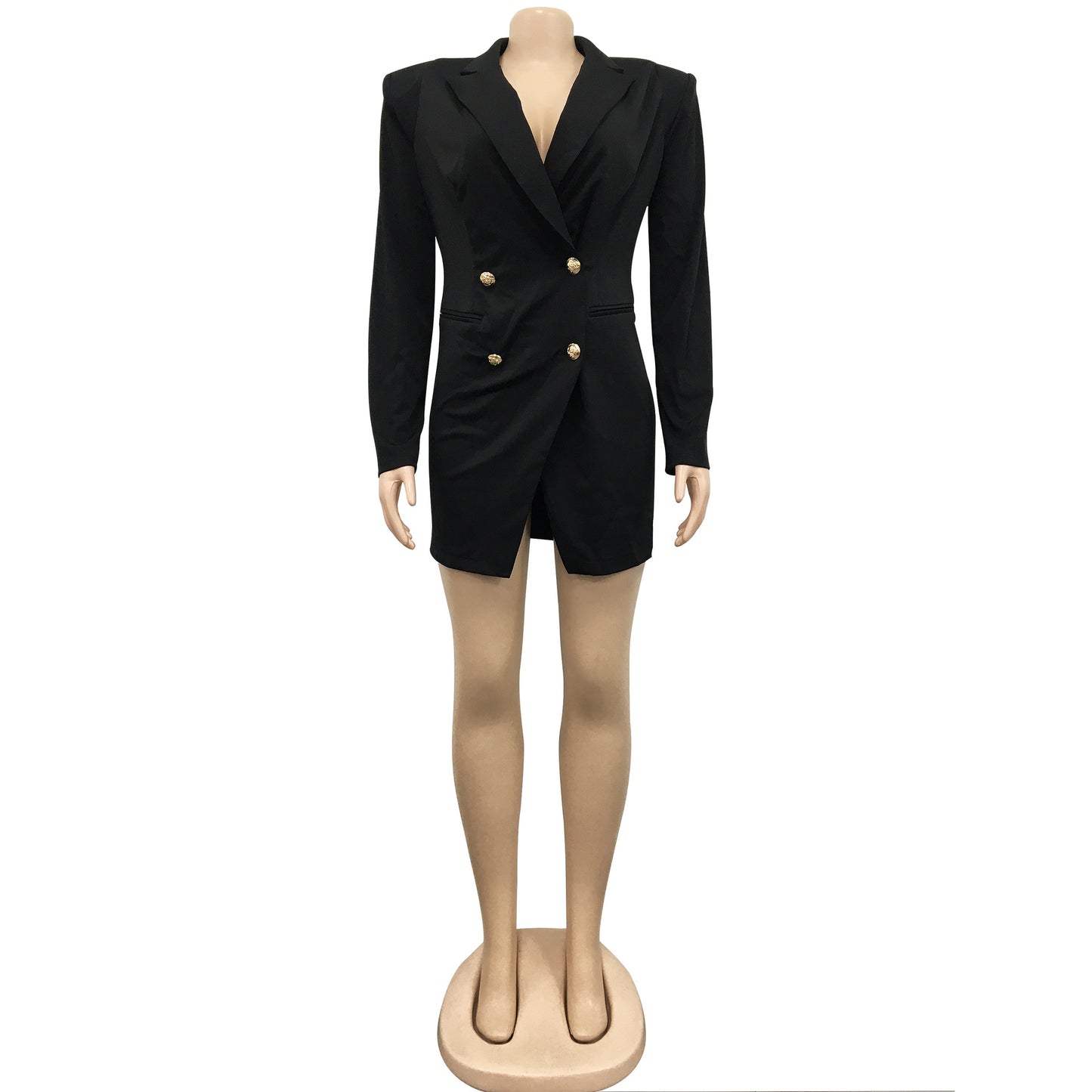 CM.YAYA Elegant Women  Blazer  Women 2022 Autumn Winter Streetwear Robe Femme Blazer Style Bodycon Midi Dress Female Clothing