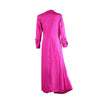 CM.YAYA Vintage Women Long Sleeve High Side Split Ruched Up Wrap Lapel Collar White Maxi Long Dress Fashion Street Dresses