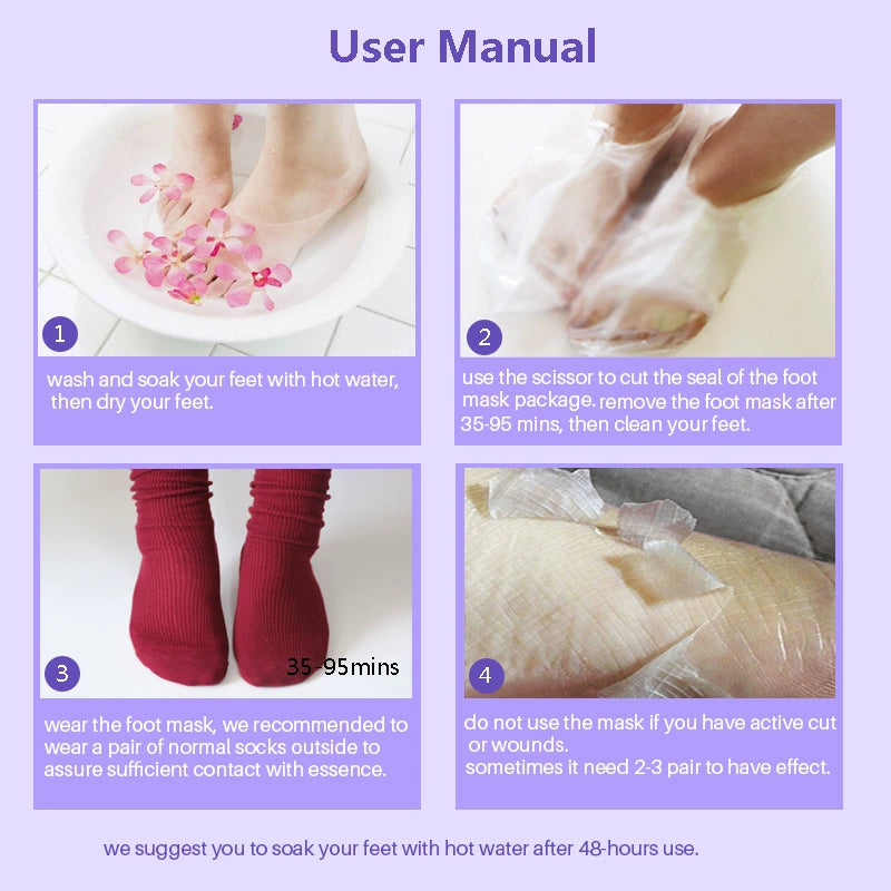 6packs Exfoliating Foot Mask Scrub Foot Care Feet Patches So