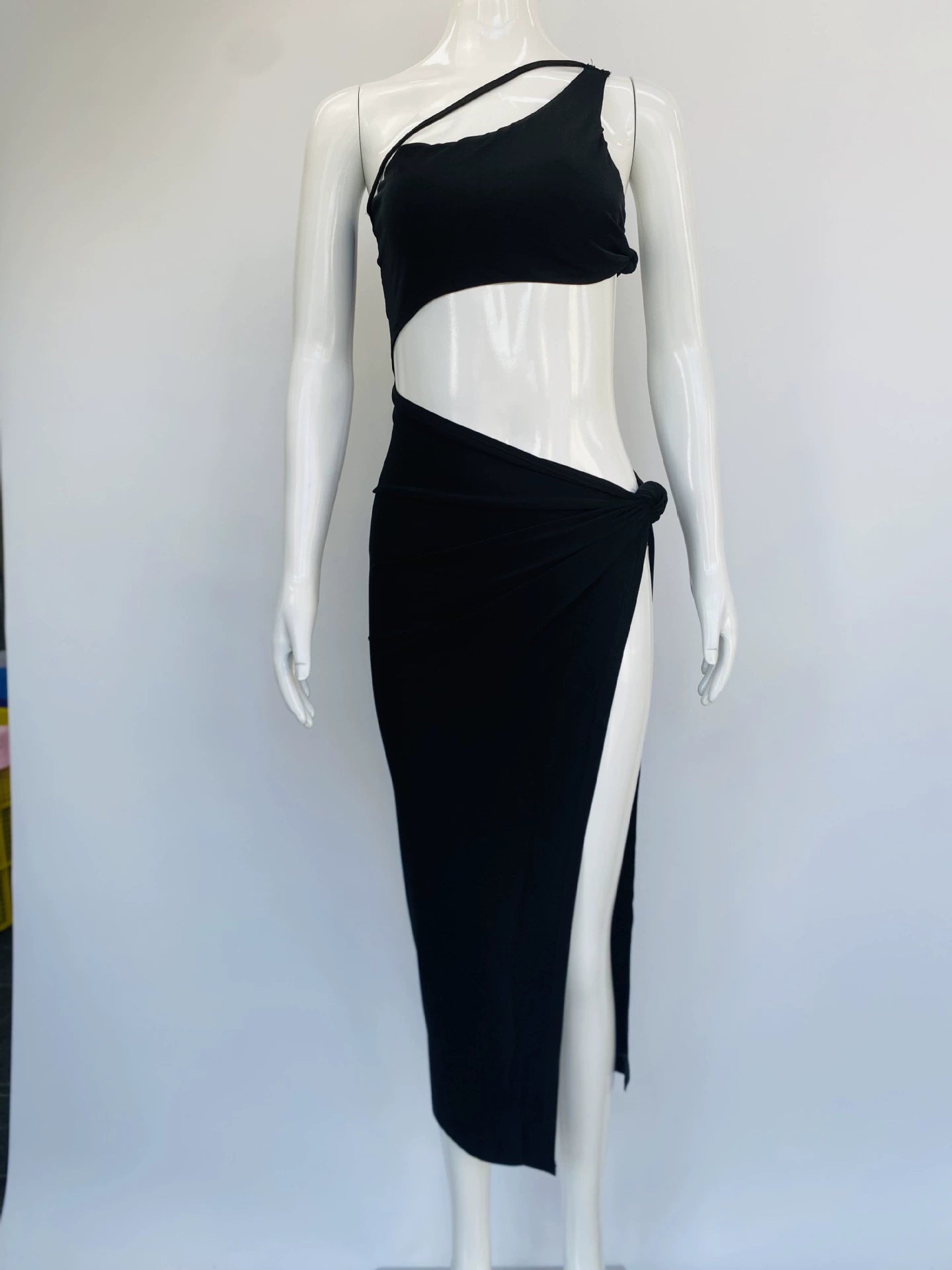 Damen rückenfreies Split Club Party Hollow Cut Out Geburtstags-Kleid
