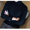 Mens Turtleneck Sweaters Winter Warm Knit Pullover Korean Cotton Solid Color Casual Slim Sweater Male Clothing Bottoming Shirt