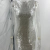 Backless Bow Sparkly Sequin Shiny Dress Women Sleeveless Evening Party Silver Dresses Cocktail Prom Gala ﻿Glitter Gowns New In
