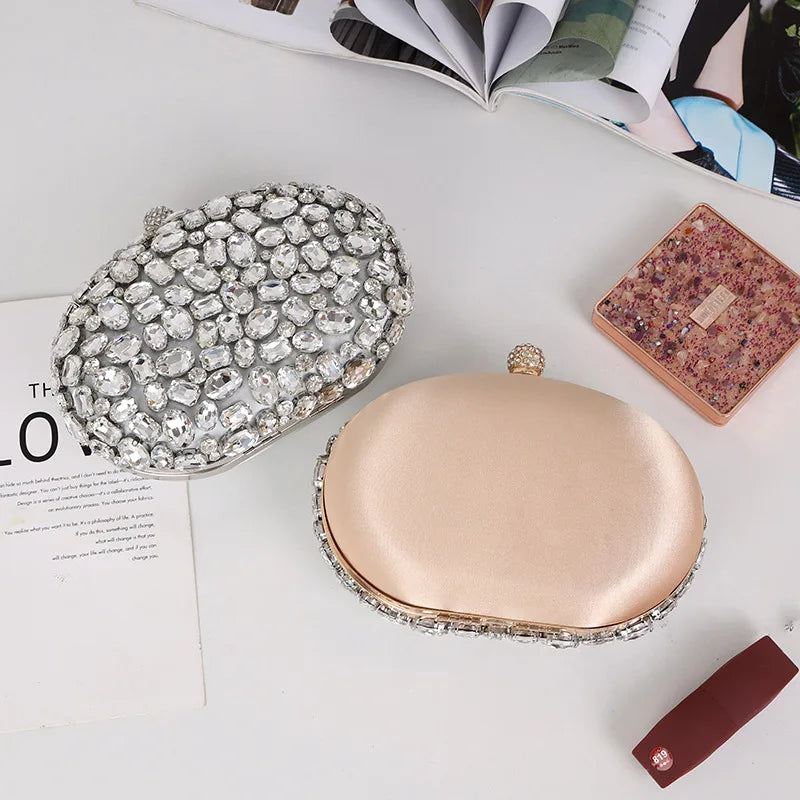 Golden Geburtstag Party Luxus Kristall Silber Diamant Abendtaschen Frauen Party Handtasche Hochzeit Rosa Braut Boutique Clutch Bags