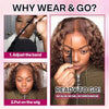 Deep Wave Bob Wig Human Hair Glueless Highlight 5x5 HD Lace Front 220% Density 4/27 Colored Ombre Wear and Go Human Hair Wigs