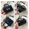 Fashion Mini Handbags PVC Crossbody Coin Purse Crocodile Pattern Pearl Handbag Plastic Small Chain Jelly Bag For Girl Wholesale