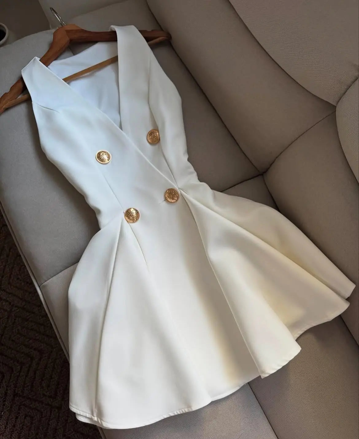 Elegant Sexy Mini Dress Women's Luxury Slim V-Neck Button Short Dresses Satin Evening Dress Summer Women Fashion Pleated Skirt