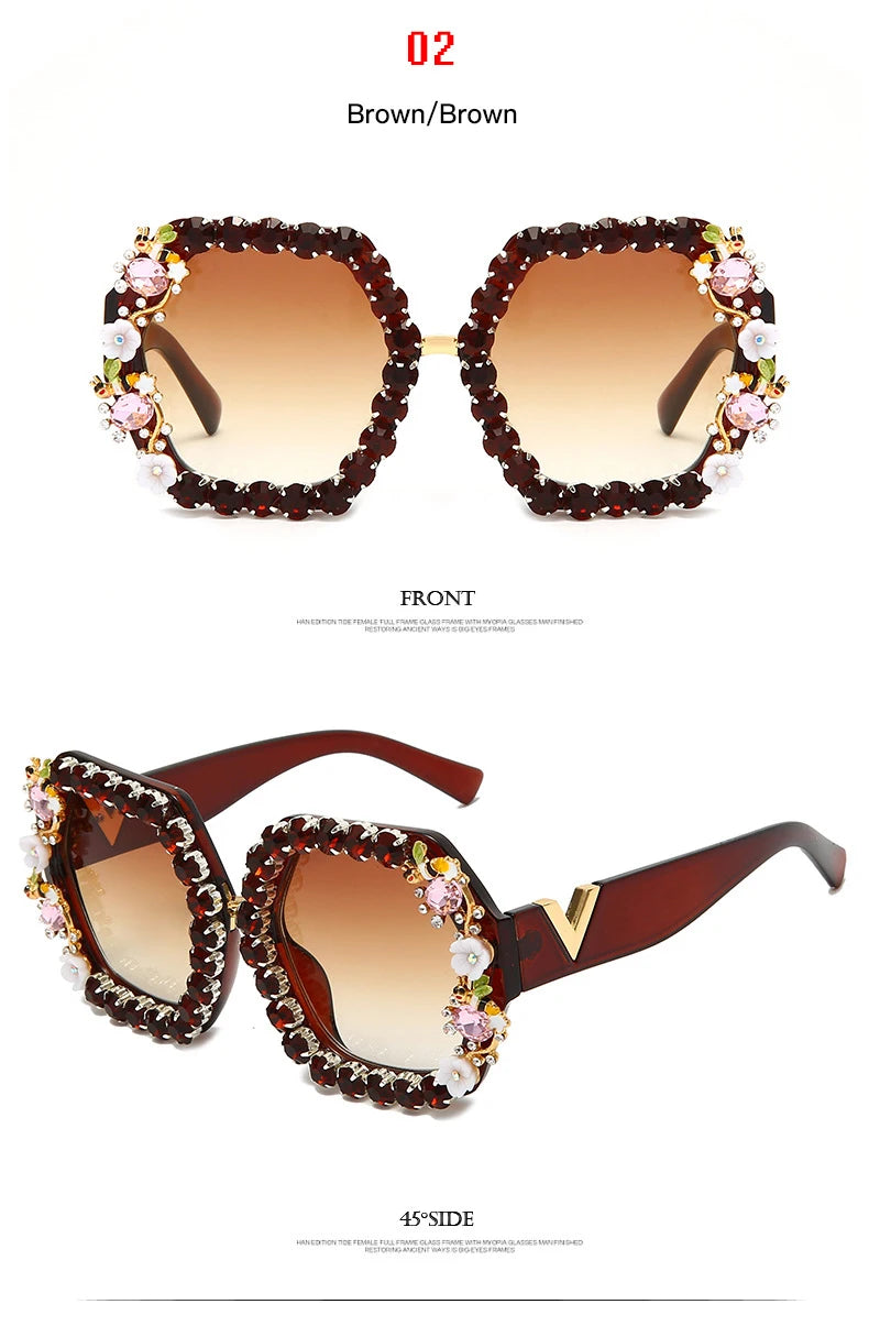 Stilvolle Diamant Blingbling Sonnenbrillen für Herren Damen mit Biene 2022 Luxusmarken Designer Strass Sexy SonnenbrillenDamen