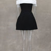 Damen Trägerloses Rückenfreies Kurzes Kleid Elegant Sexy Off Shoulder Ärmellose Kleider 2025 Damen Abendparty Geburtstagskleider Schwarz