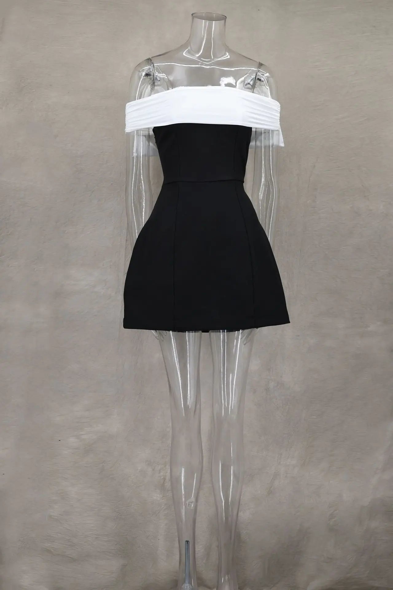 Damen Trägerloses Rückenfreies Kurzes Kleid Elegant Sexy Off Shoulder Ärmellose Kleider 2025 Damen Abendparty Geburtstagskleider Schwarz