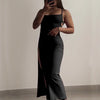 2025 explosive new dress summer high sensibility halter strap Spice Girl bag hip dress